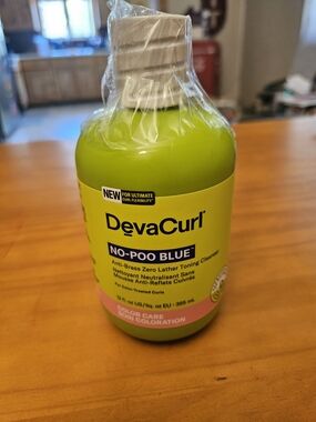 DevaCurl No-Poo Blue Toner Cleanser - 12 Oz New